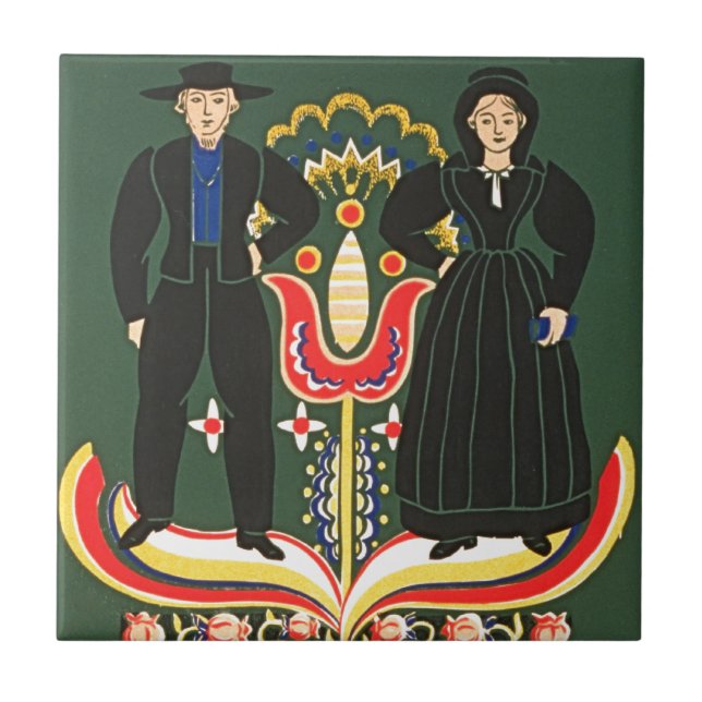 Carreau En Céramique Néerlandais de Pennsylvanie (Devant)