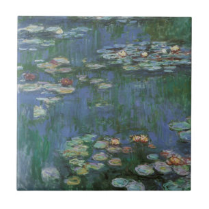 Carreau En Céramique Nénuphars de Claude Monet, Fleurs Vintages