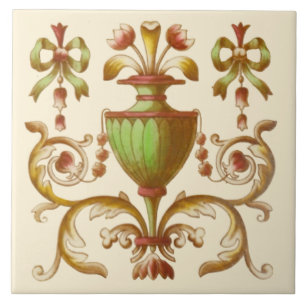 Carreau En Céramique Néoclassique victorien tardif c. Tuile de concept