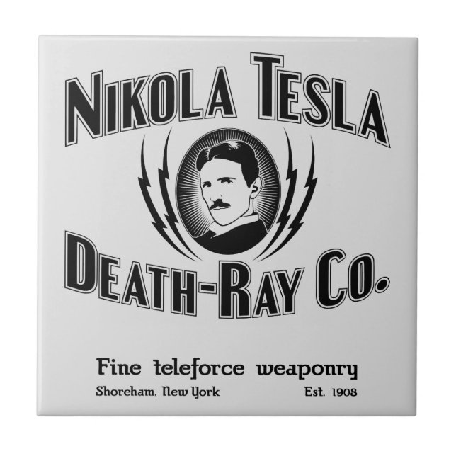 Carreau En Céramique Nikola Tesla Death-Ray Co. (Devant)