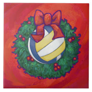 Carreau En Céramique Noël de volley-ball