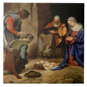 CARREAU EN CÉRAMIQUE NOËL NATIVITÉ DON TILE - CADEAUX MAGNIFIQUES