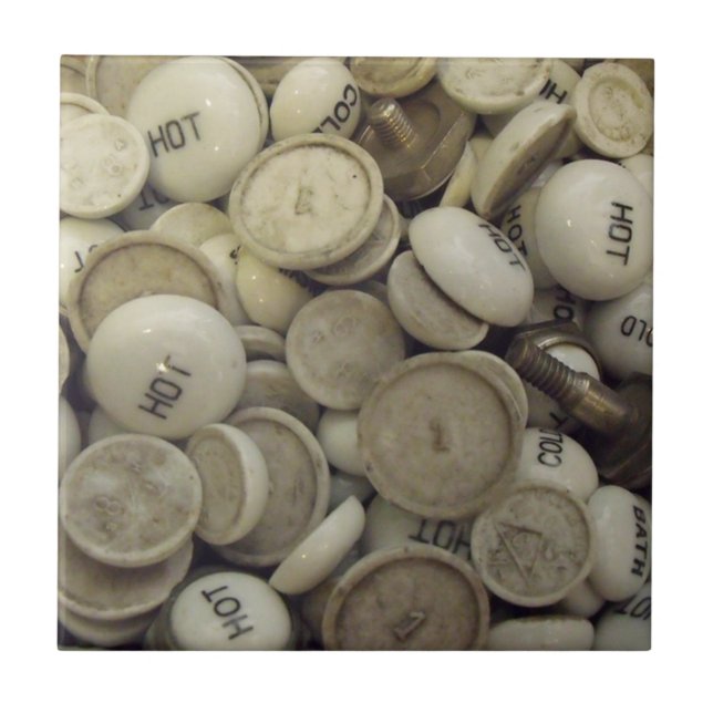 Carreau En Céramique Noeuds vintages en porcelaine chaude et froide (Devant)