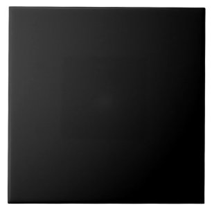 Carreau en céramique noir uni minimaliste de 6 pou