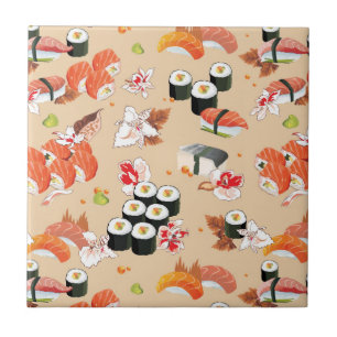 Carreau En Céramique Nourriture japonaise : Sushi Motif 3