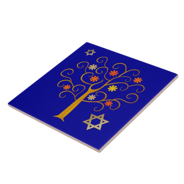 Carreau En Céramique Nouvel An juif | Rosh Hashanah Cadeau (Côté)