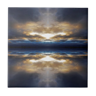 Carreau En Céramique Nuages de kaléidoscope au coucher du soleil