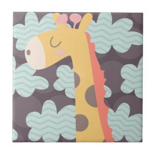 Carreau En Céramique Nuages et girafes