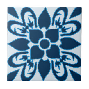 Carreau En Céramique Nuances de tuile modelée par Marocain bleu