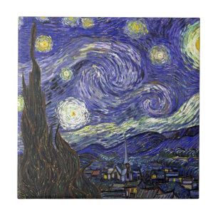 Carreau En Céramique Nuit étoilée, Vincent Van Gogh.