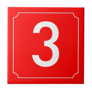 Carreau En Céramique Numéro de la maison rouge