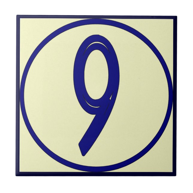 Carreau En Céramique Numéro français, onglet 6 ou 9 (Devant)