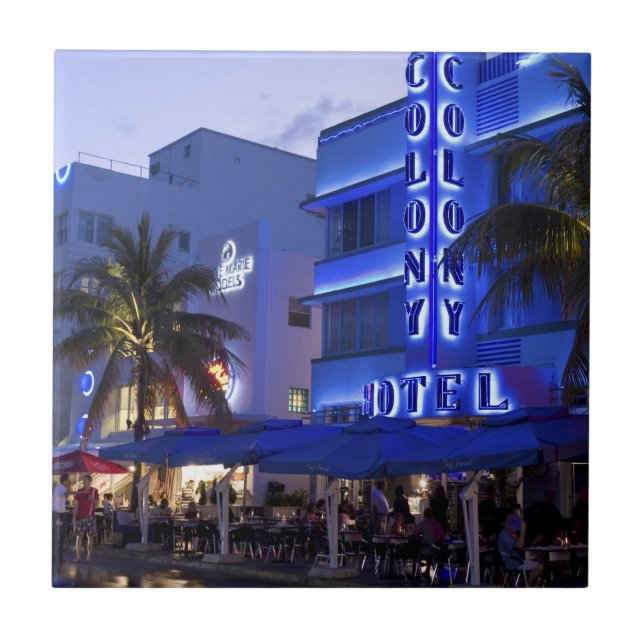Carreau En Céramique Ocean Drive, South Beach, Miami Beach 2 (Devant)
