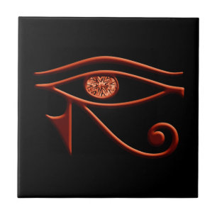 Carreau En Céramique Oeil ardent de tuile de Horus