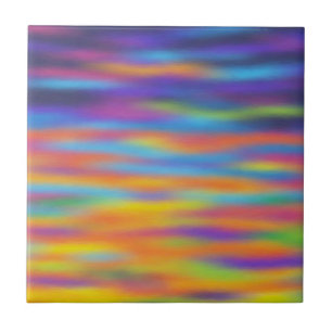 Carreau En Céramique Œuvre d'art du ciel du désert au coucher du soleil