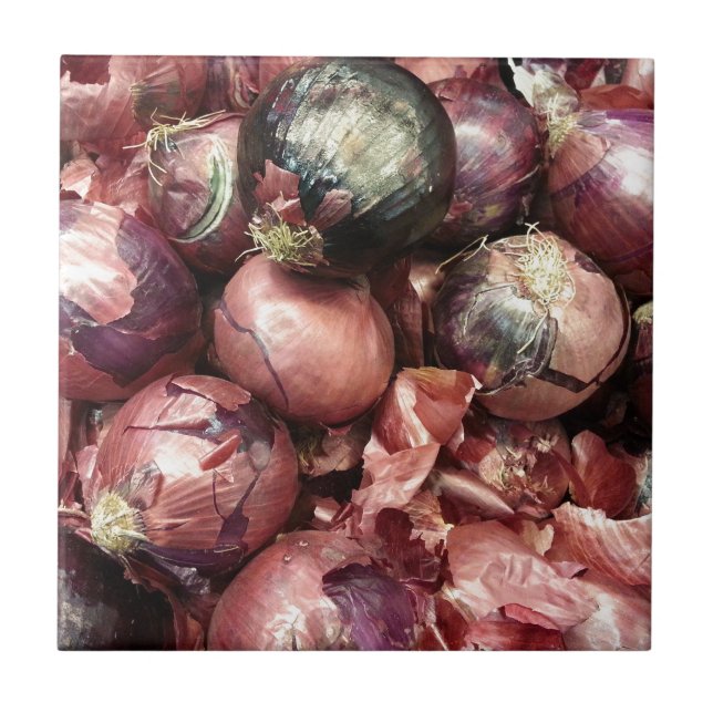 Carreau En Céramique Oignon pourpre (Devant)