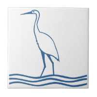 Oiseau bleu d'eau de mer de héron de trépied