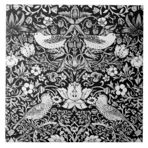 Carreau En Céramique Oiseau de Nouveau d'art et tapisserie de fleur,