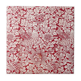 Carreau En Céramique Oiseau et anémone de William Morris