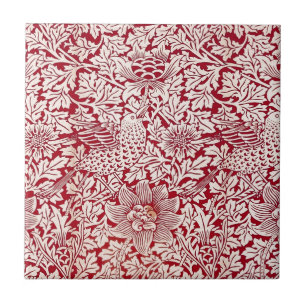 Carreau En Céramique Oiseau et anémone de William Morris