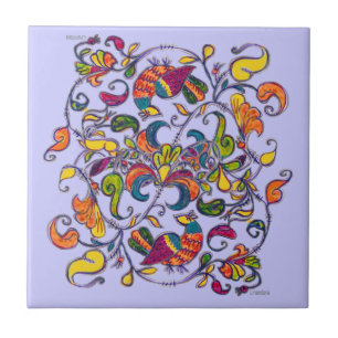 Carreau En Céramique Oiseau nordique