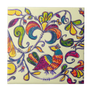 Carreau En Céramique Oiseau nordique