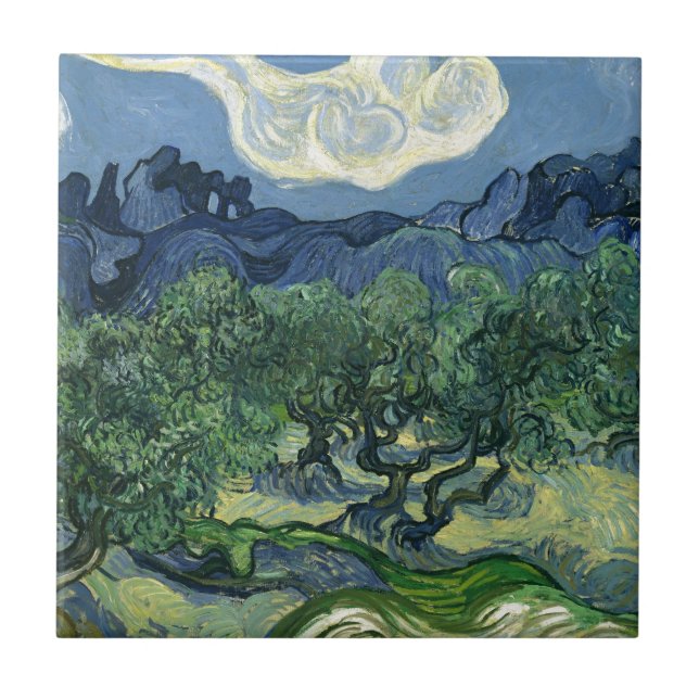 Carreau En Céramique Olive Trees par Van Gogh (Devant)