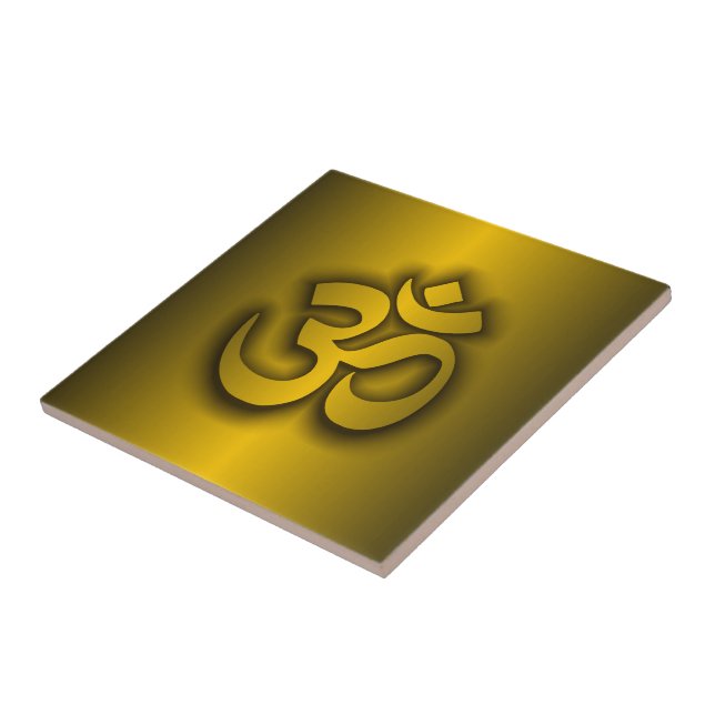Carreau En Céramique "Om" hindou (Côté)