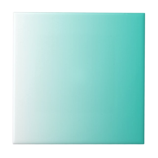 Carreau En Céramique Ombre blanche turquoise (Devant)