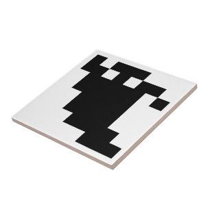 Carreau En Céramique Ombre de fantôme en pixel 8 bits