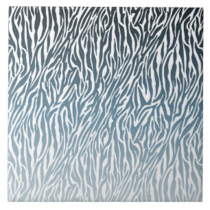 Carreau En Céramique Ombre d'impression Wild Blue Zebra