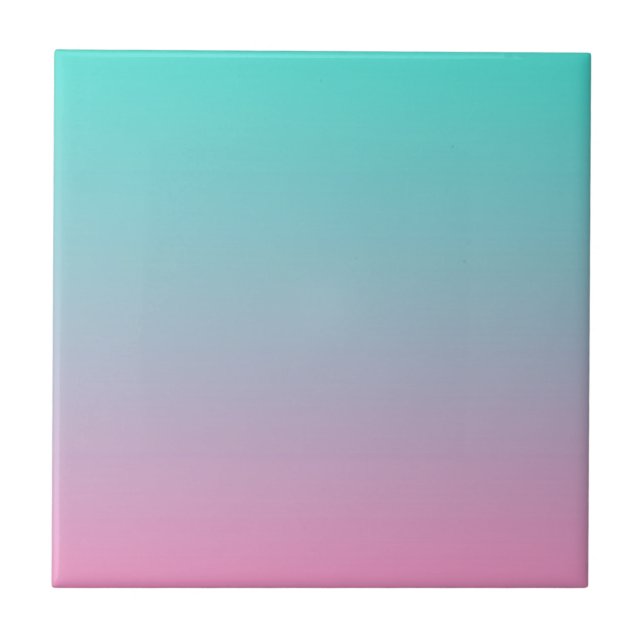 Carreau En Céramique Ombre rose turquoise (Devant)