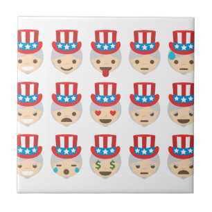 Carreau En Céramique oncle sam emoji