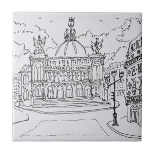Carreau En Céramique Opéra de la Maison Garnier Paris, France