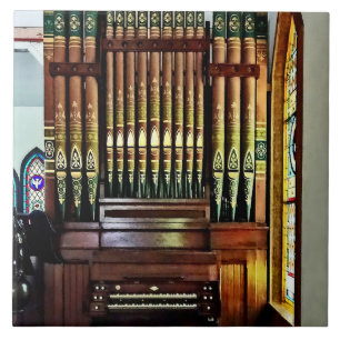 Carreau En Céramique Orgue à tuyaux dans l'église