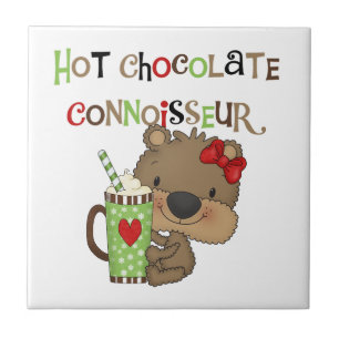 Carreau En Céramique Ours chaud de fille de ChocolateConoisseur