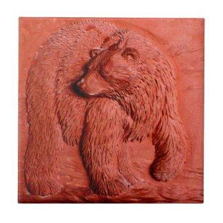 Carreau En Céramique "Ours de terre cuite" par Carter L. Shepard "