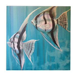 Carreau En Céramique Paires de la peinture numéro 1 d'huile de poisson