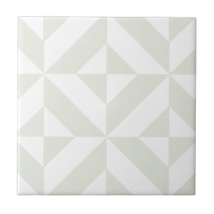 Carreau En Céramique Pale Gray Geometric Deco Cube Pattern