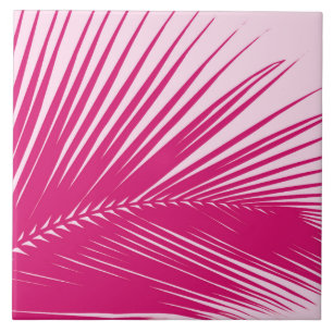 Carreau En Céramique Palmette - rose magenta
