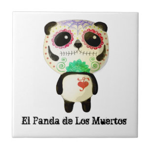 Carreau En Céramique Panda du jour des morts