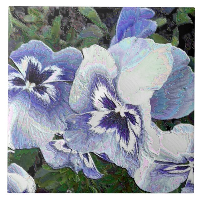 CARREAU EN CÉRAMIQUE PANSIERS (Devant)