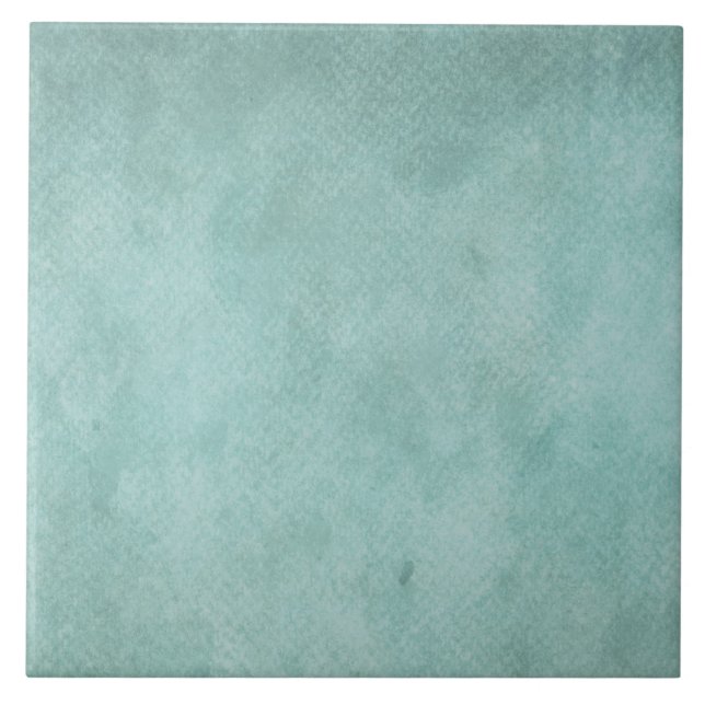 Carreau En Céramique Papier d'aquarelle bleu Aqua Turquoise Texture col (Devant)