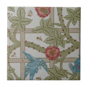 Carreau En Céramique Papier peint à motif treillis de William Morris