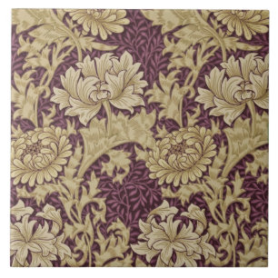 Carreau En Céramique Papier peint de chrysanthème William Morris 1877