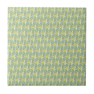 Carreau En Céramique Papier peint floral Art Nouveau Buttercup damassé