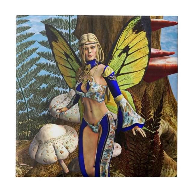 Carreau En Céramique Papillon de fée (Devant)