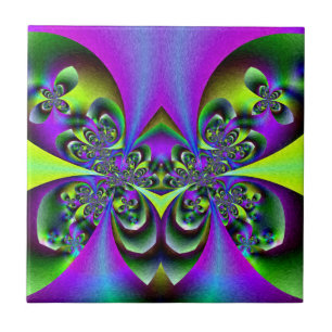 Carreau En Céramique Papillons vert-foncé