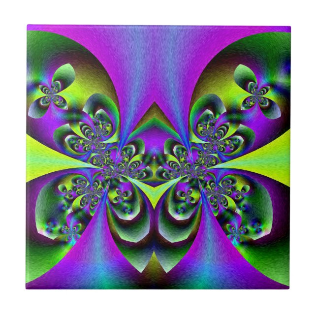 Carreau En Céramique Papillons vert-foncé (Devant)