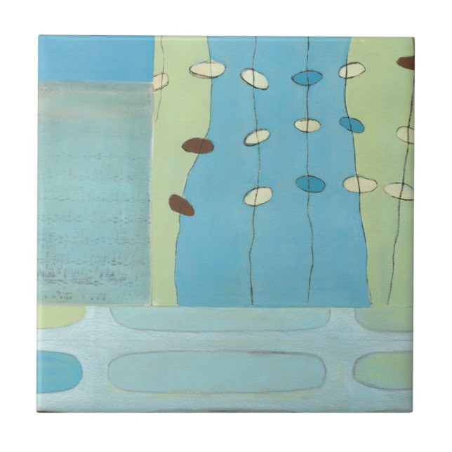 Carreau En Céramique Parade Abstraite des oeufs bleus (Devant)